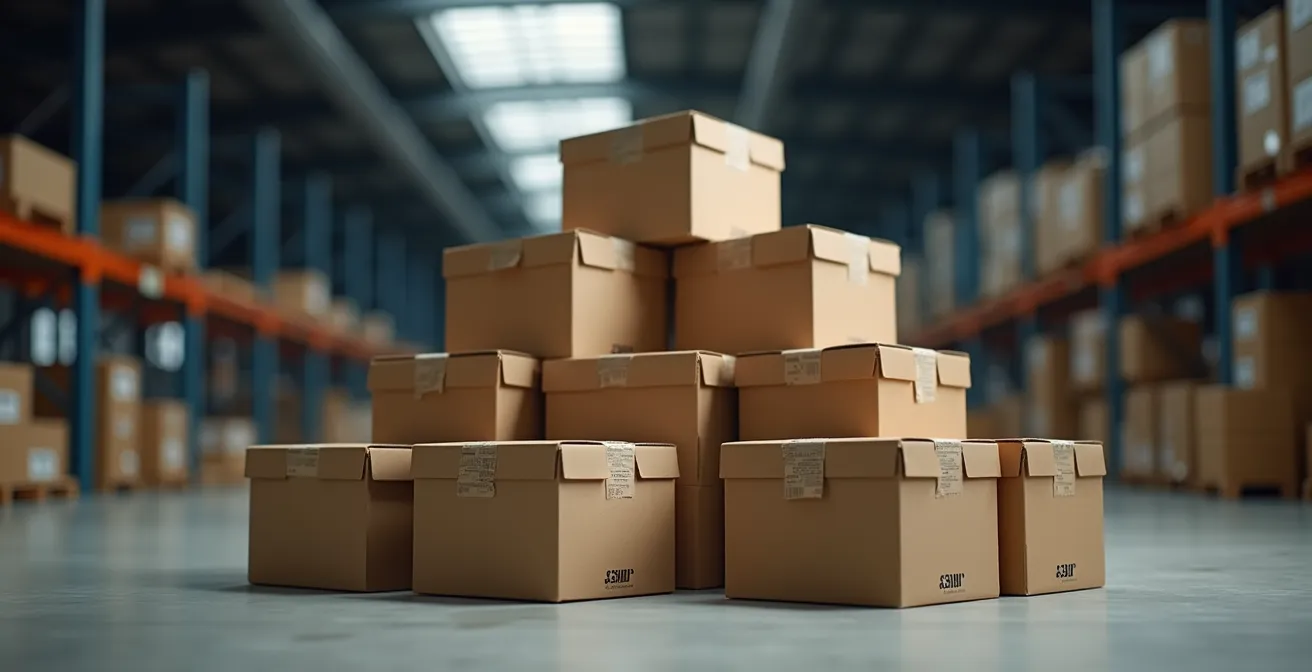 Système de classification ABC des emballages selon leur criticité avec représentation visuelle des niveaux de stock