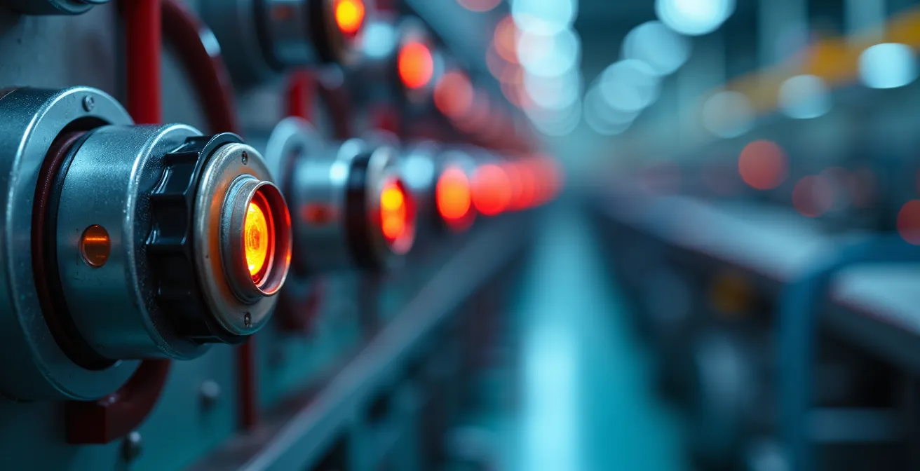 Capteurs IoT installés sur une ligne de production pour le monitoring en temps réel