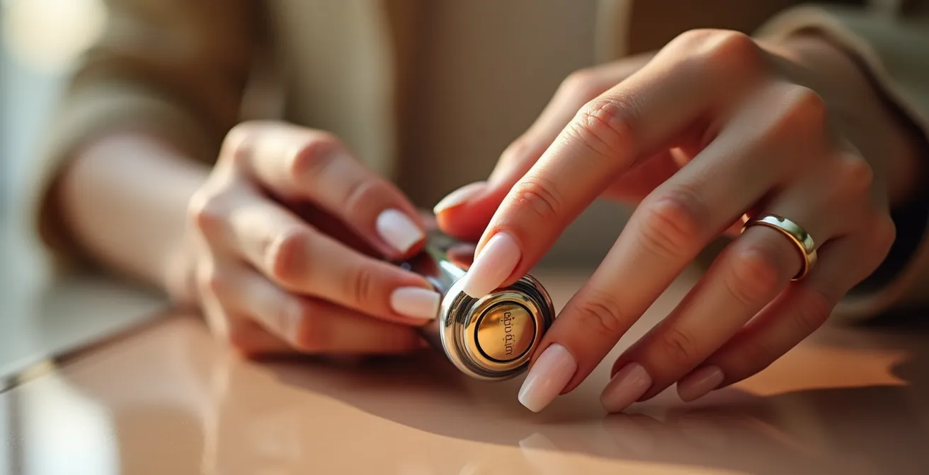 Détail macro d'un mécanisme de fermeture premium avec finitions métalliques