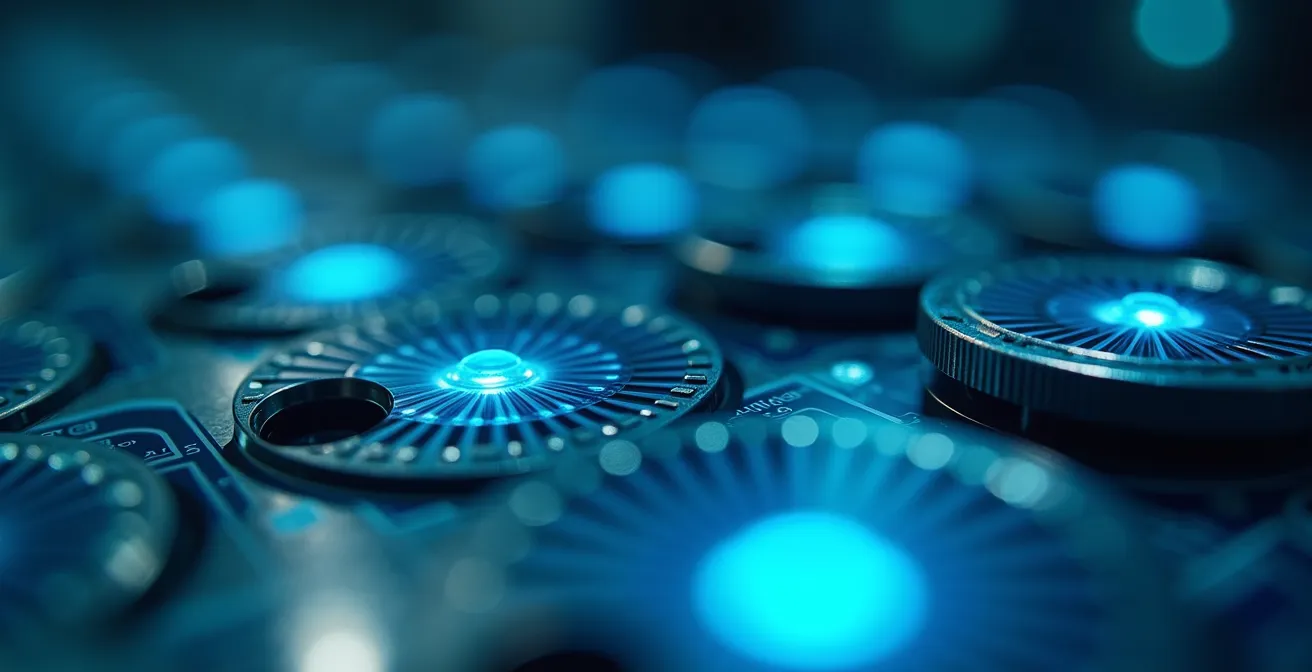 Visualisation macro d'un système de contrôle qualité numérique avec capteurs intégrés