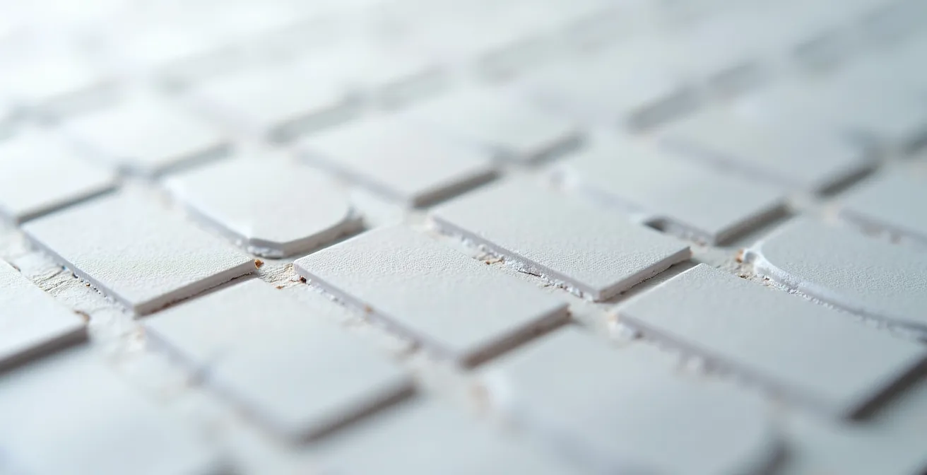 Grille de test laser montrant différentes combinaisons de vitesse et puissance sur étiquettes