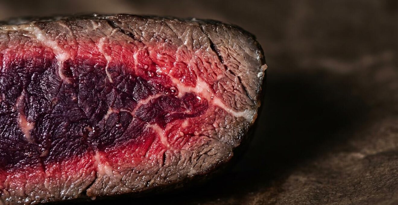 Schéma de transformation de la myoglobine montrant les étapes de coloration de la viande